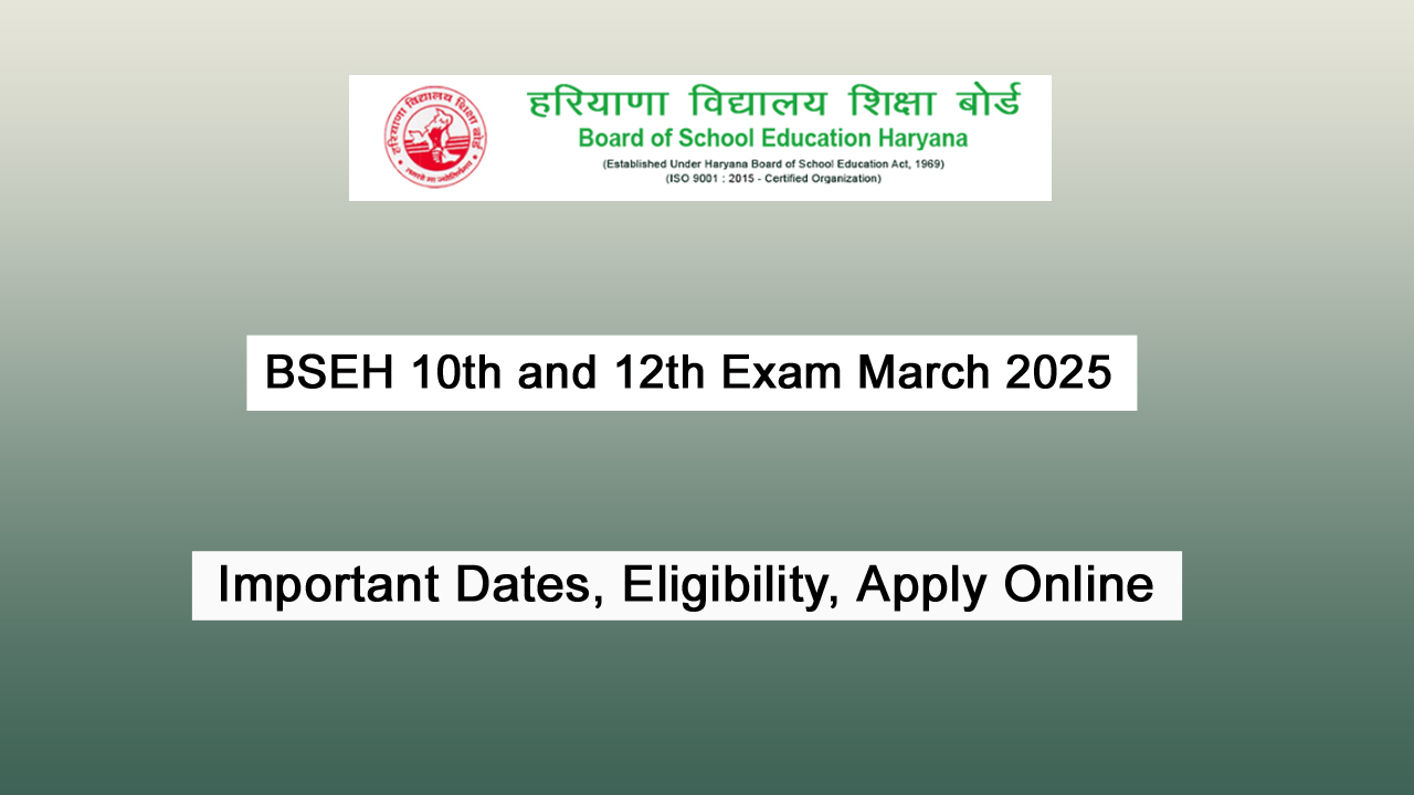 BSEH 10th and 12th Exam March 2025