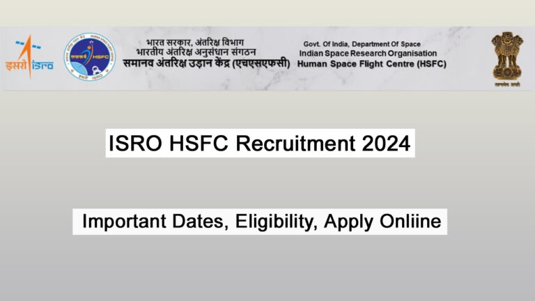 ISRO HSFC Recruitment 2024