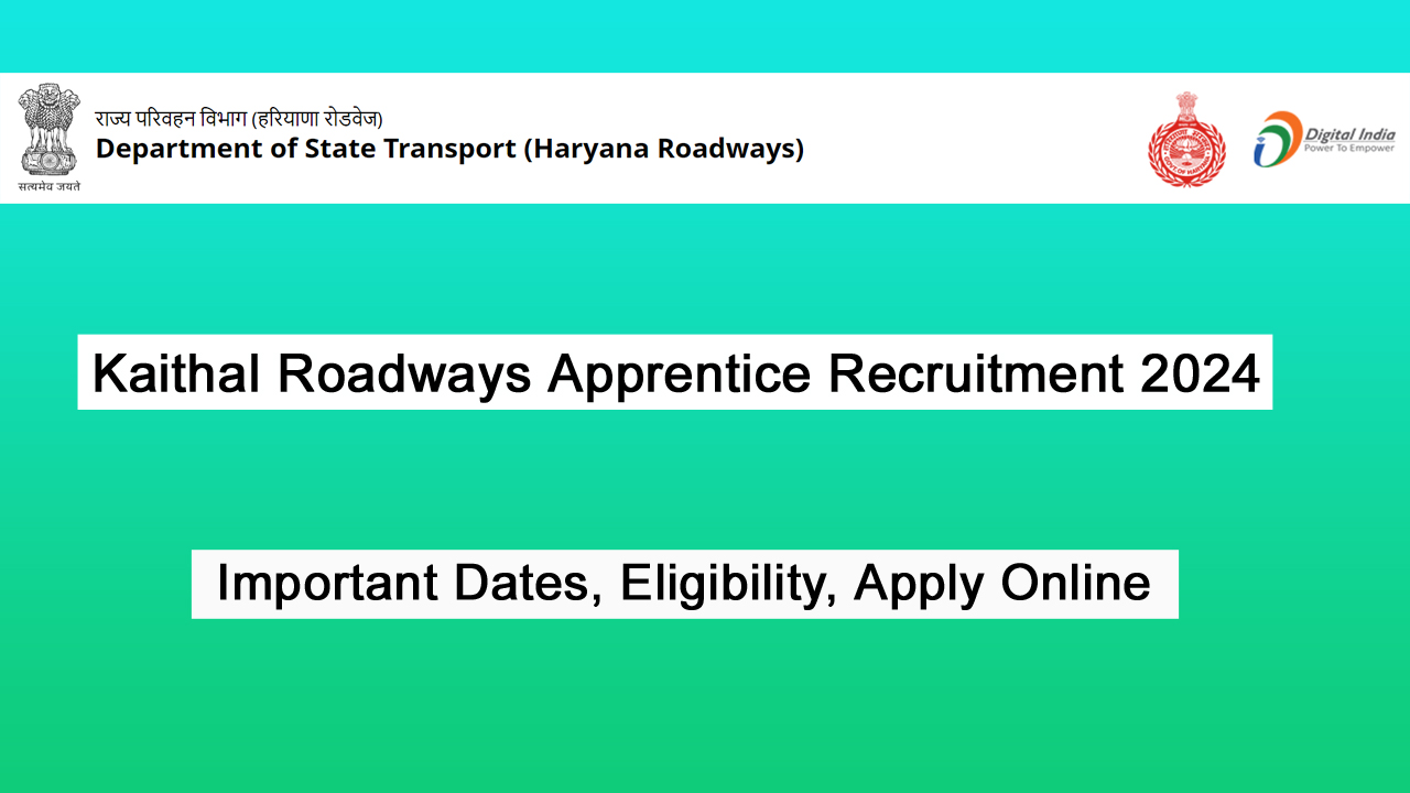 Kaithal Roadways Apprentice Recruitment 2024