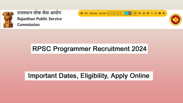 RPSC Programmer Recruitment 2024