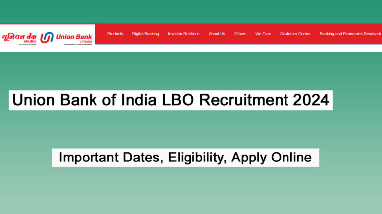 Union Bank of India LBO Recruitment 2024