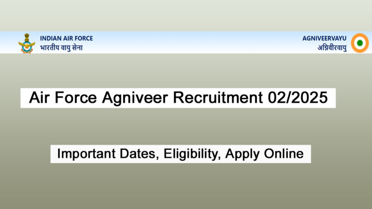 Air Force Agniveer Recruitment 02-2025