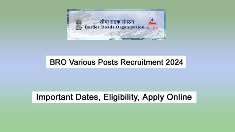 BRO Various Posts Recruitment 2024