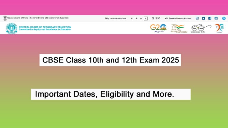 CBSE Class 10th and 12th Exam 2025