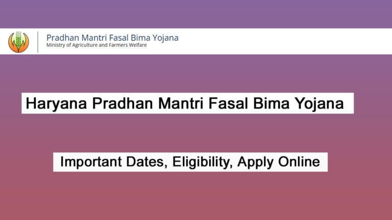 Haryana Pradhan Mantri Fasal Bima Yojana