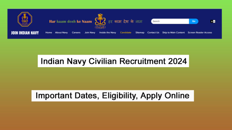 Indian Navy Civilian Recruitment 2024