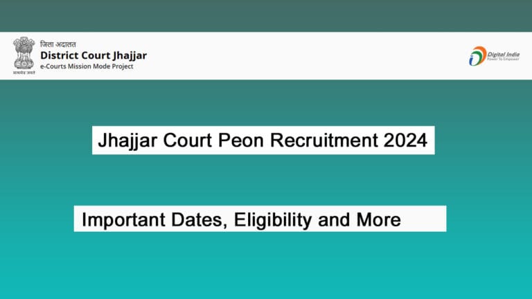 Jhajjar Court Peon Recruitment 2024
