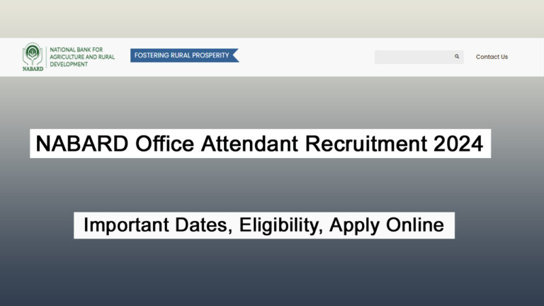 NABARD Office Attendant Recruitment 2024