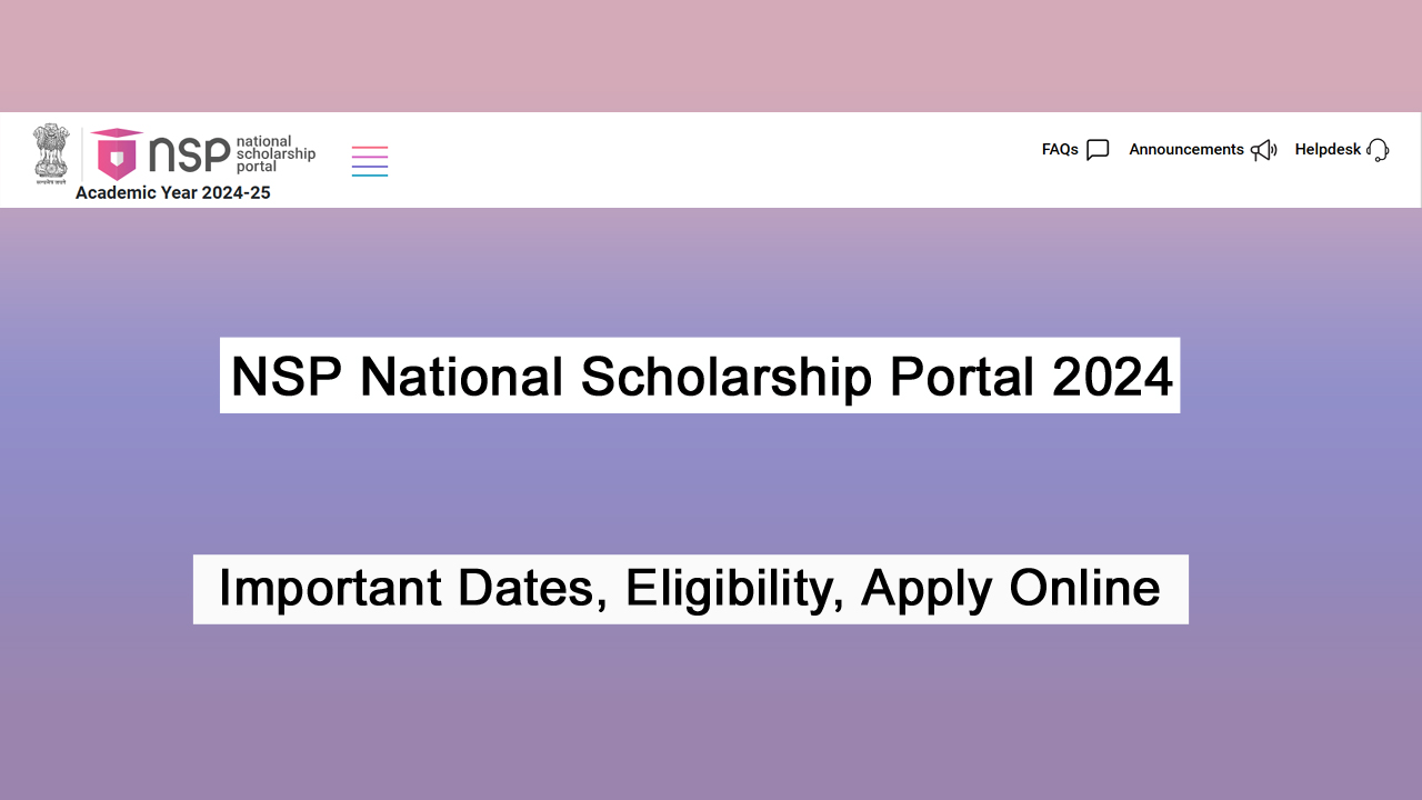 NSP National Scholarship Portal 2024