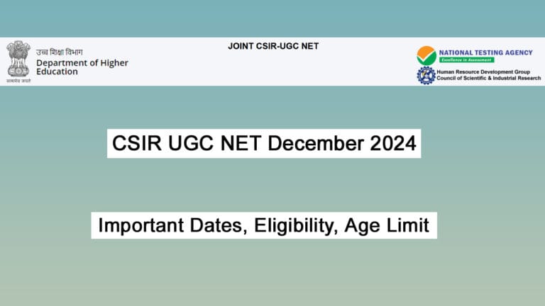 CSIR UGC NET December 2024