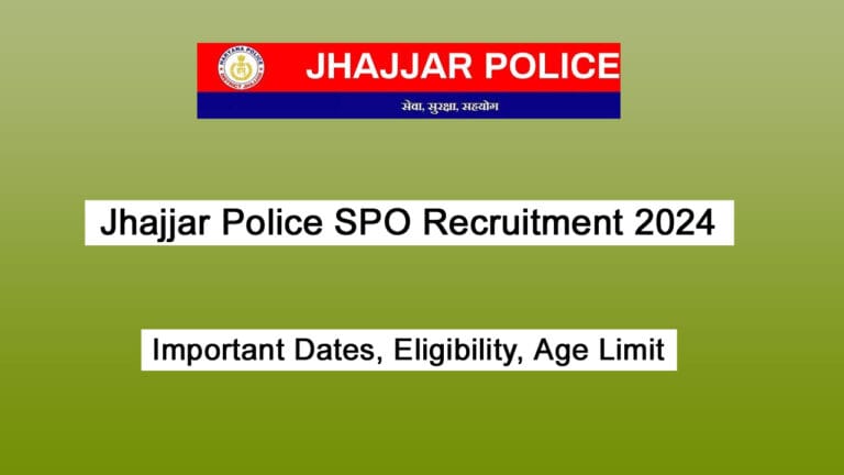 Jhajjar Police SPO Recruitment 2024