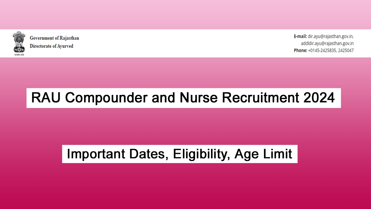 RAU Compounder and Nurse Recruitment 2024