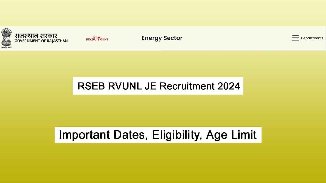 RSEB RVUNL JE Recruitment 2024