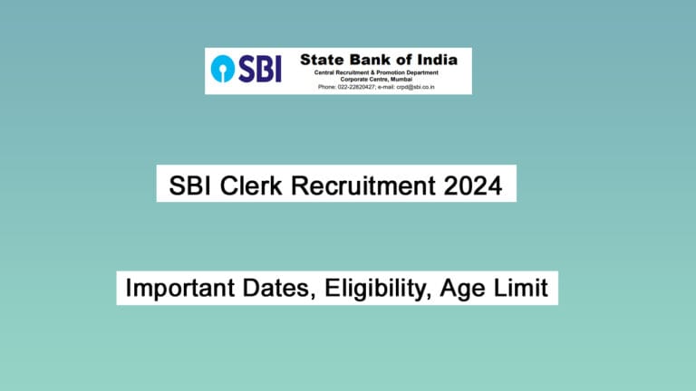 SBI Clerk Recruitment 2024
