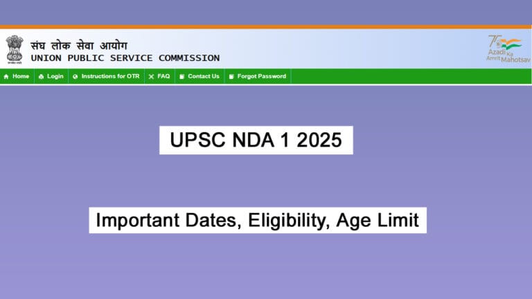 UPSC NDA 1 2025