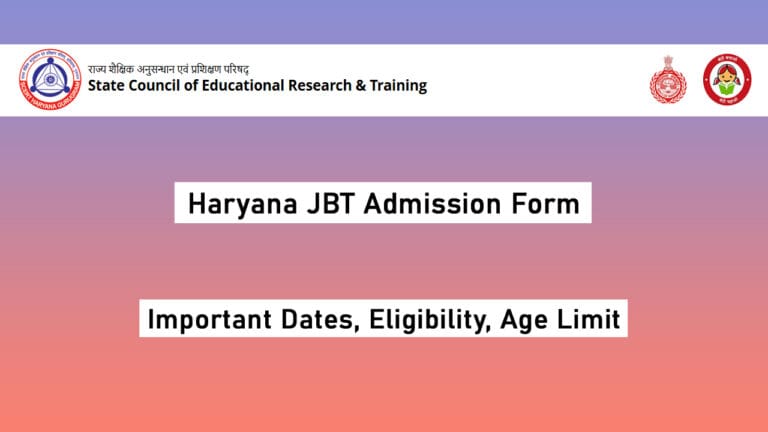 Haryana JBT Admission