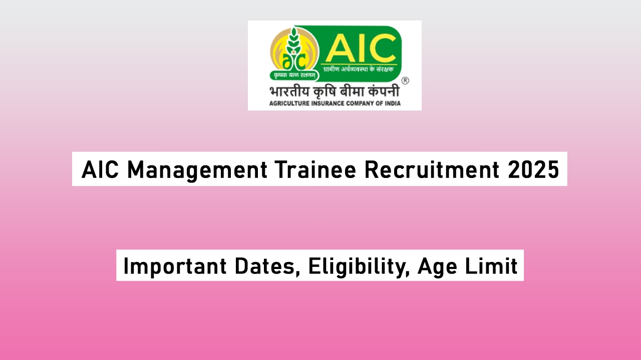 AIC Management Trainee Recruitment 2025