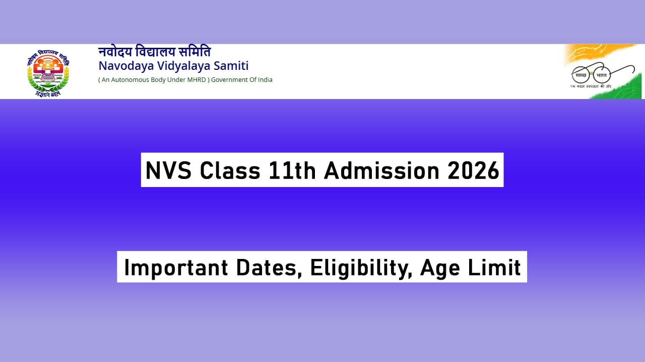 NVS Class 11th Admission 2026