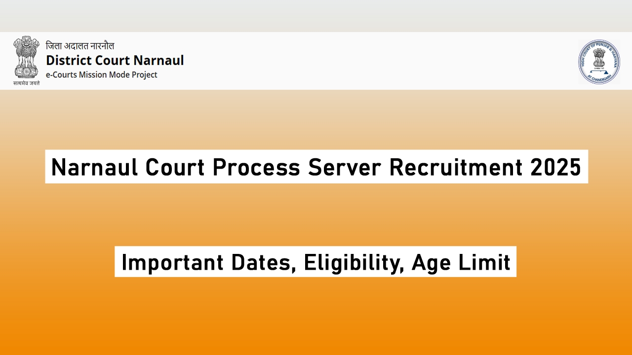 Narnaul Court Process Server Recruitment 2025