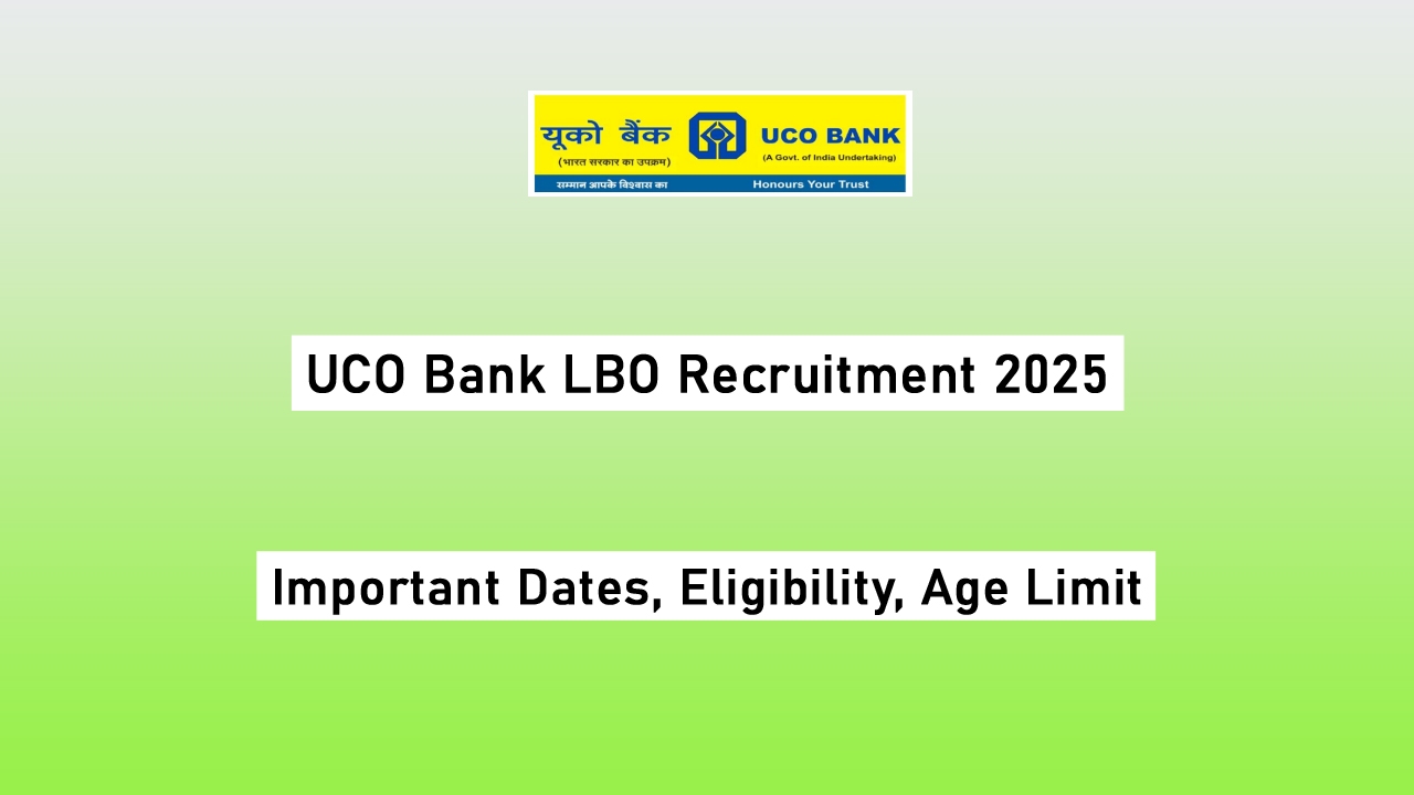 UCO Bank LBO Recruitment 2025