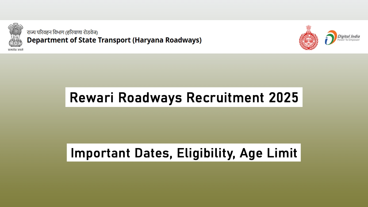 Rewari Roadways Recruitment 2025