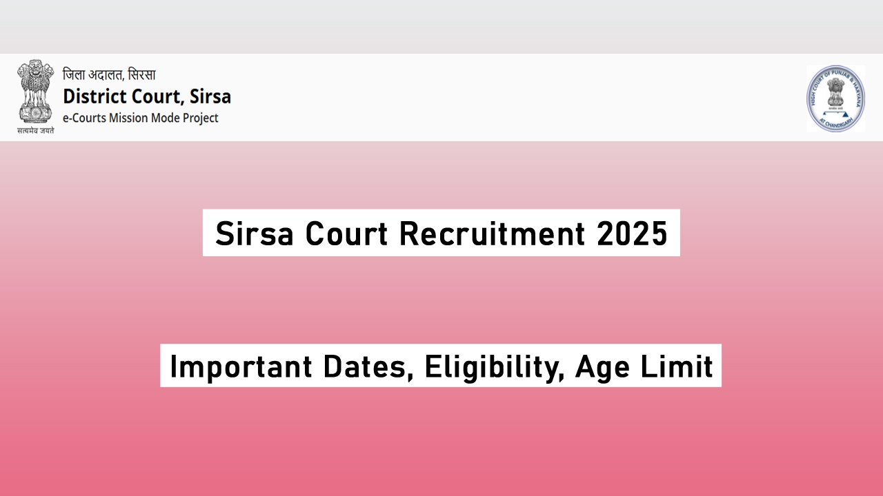 Sirsa Court Recruitment 2025