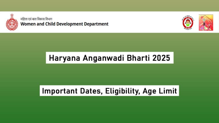 Haryana Anganwadi Bharti 2025