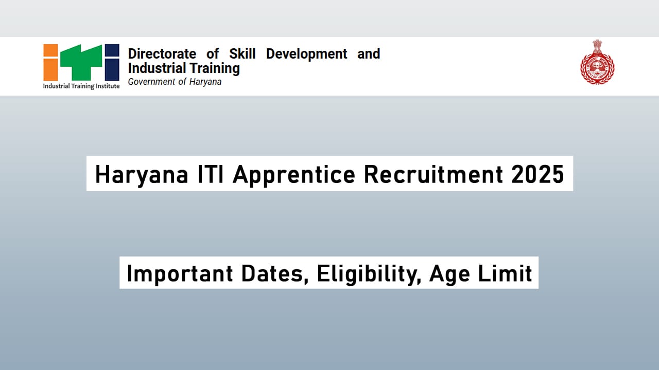 Haryana ITI Apprentice Recruitment 2025
