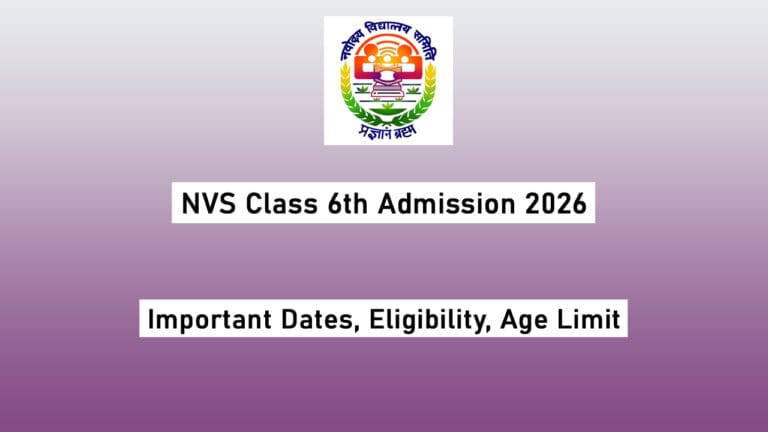 NVS Class 6th Admission 2026
