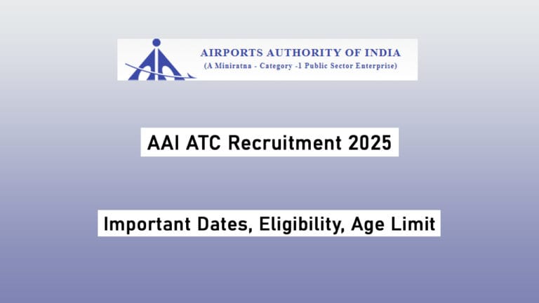 AAI ATC Recruitment 2025
