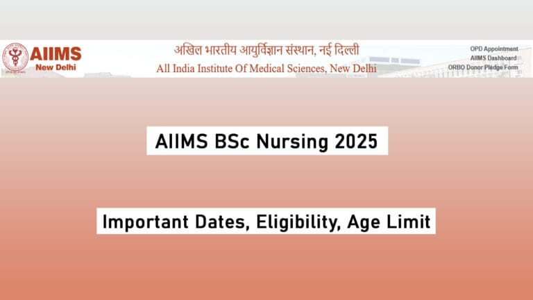 AIIMS BSc Nursing Admission 2025