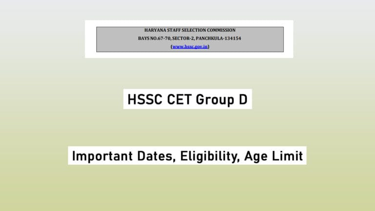 HSSC CET Group D Category Correction 2025