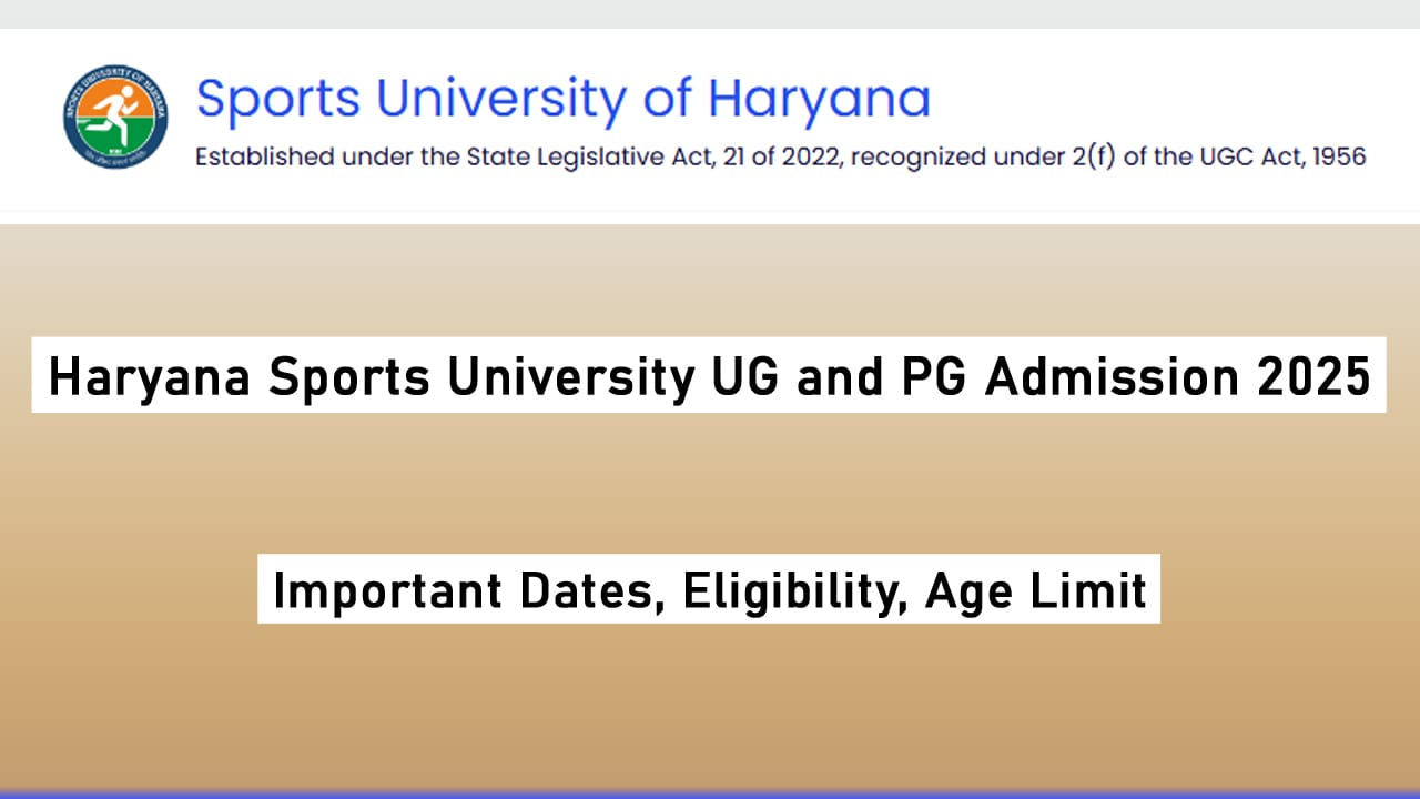 Haryana Sports University UG and PG Admission 2025