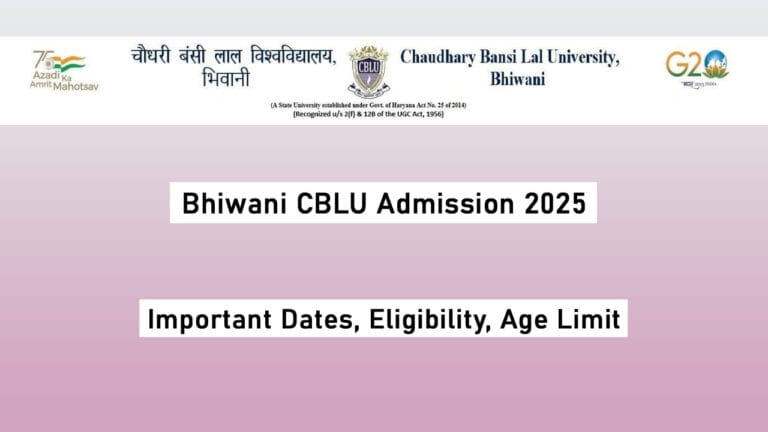 Bhiwani CBLU Admission 2025