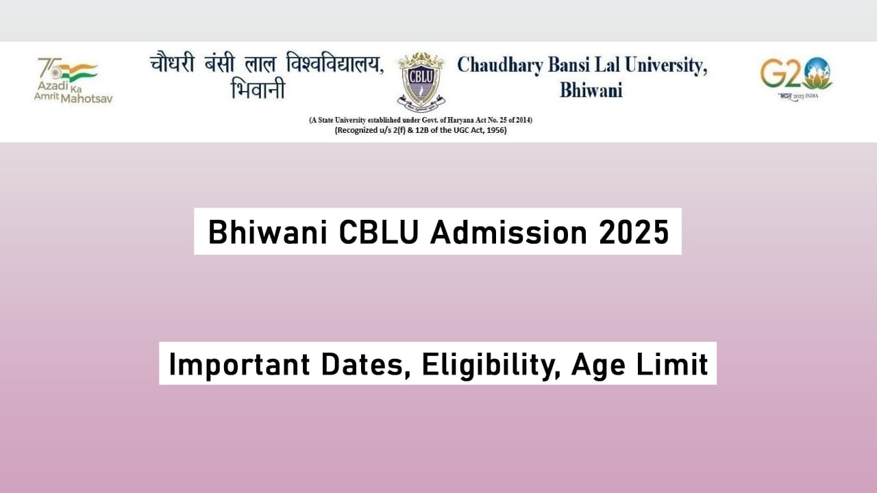 Bhiwani CBLU Admission 2025