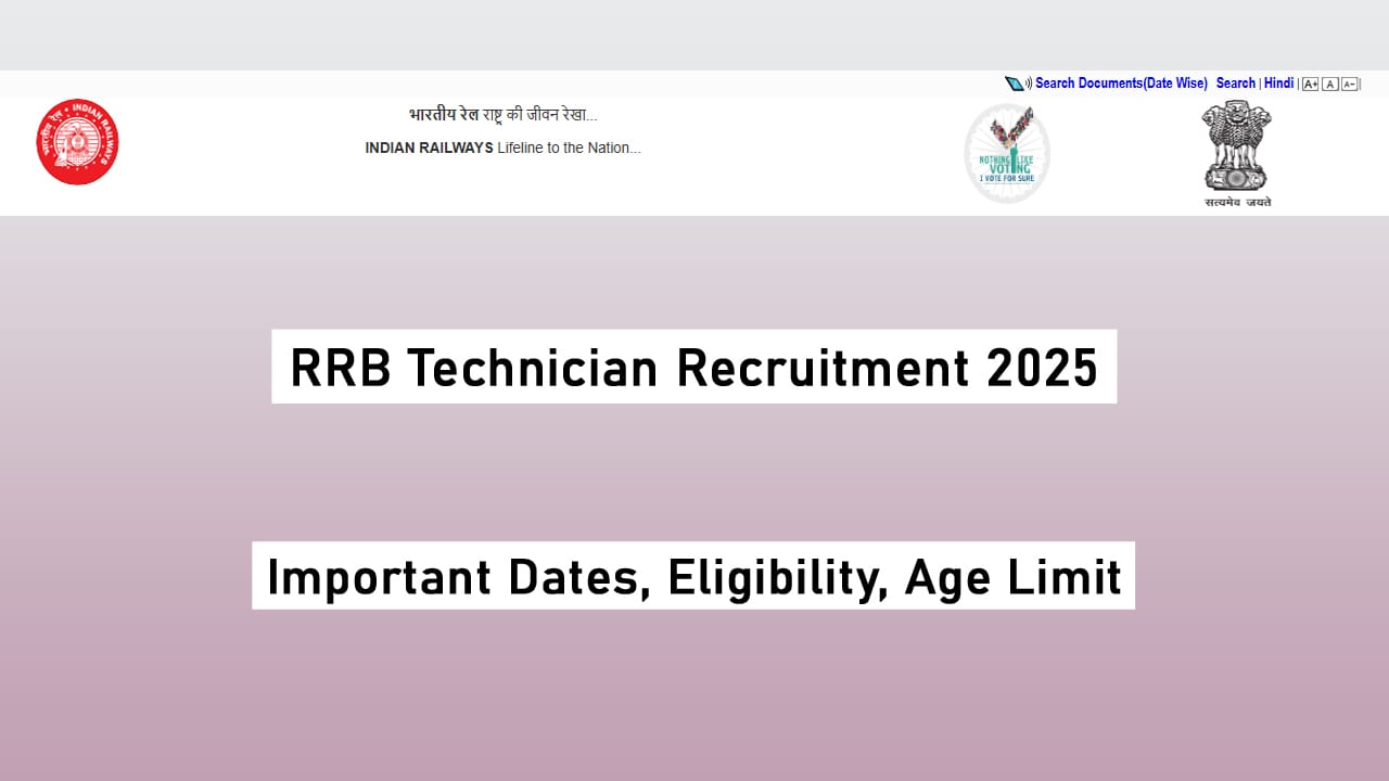 RRB Technician Recruitment 2025
