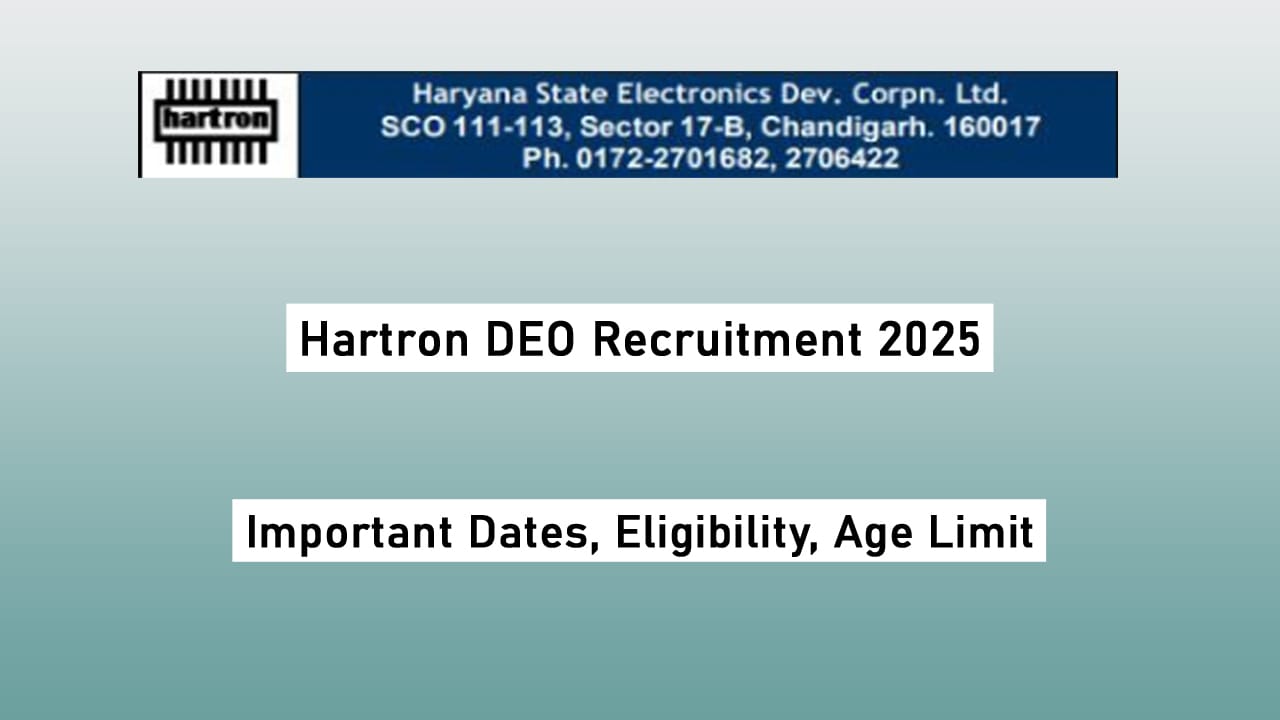 Hartron DEO Recruitment 2025
