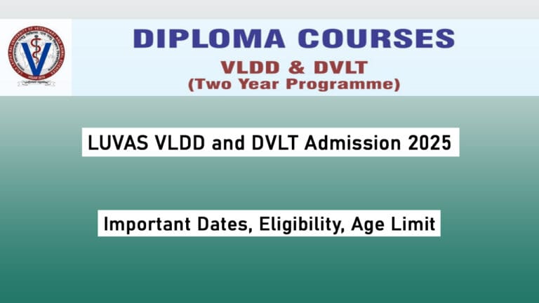 LUVAS VLDD and DVLT Admission 2025