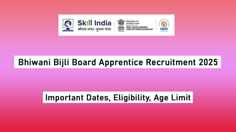 Bhiwani Bijli Board Apprentice Recruitment 2025