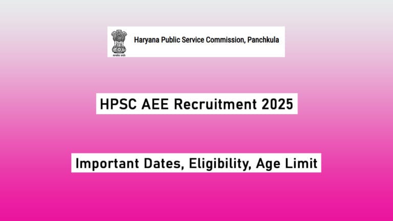 HPSC AEE Recruitment 2025
