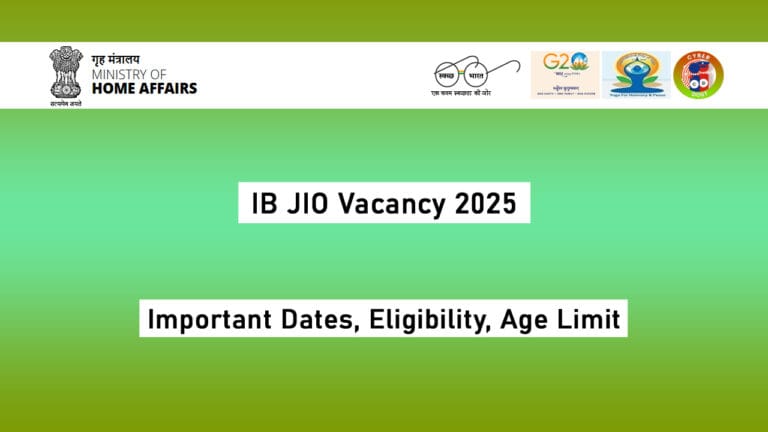 IB JIO Vacancy 2025