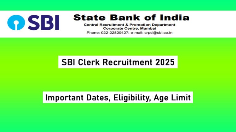 SBI Clerk Recruitment 2025