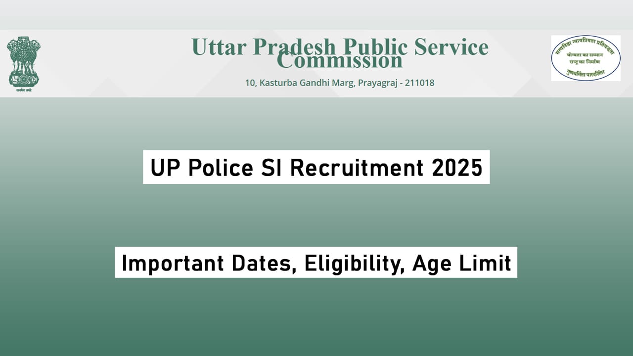 UP Police SI Recruitment 2025