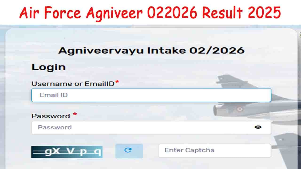 Air Force Agniveer 022026 Result 2025