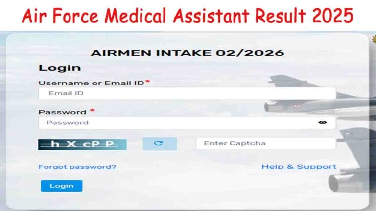 Air Force Medical Assistant Result 2025