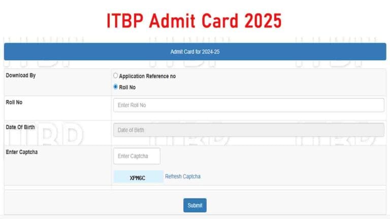 ITBP Admit Card 2025