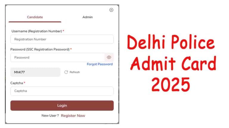 Delhi Police Admit Card 2025