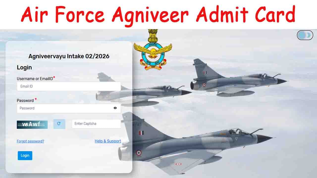 Air Force Agniveer Admit Card 022026