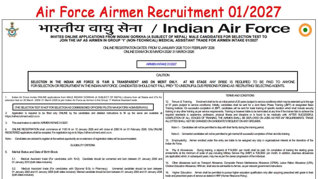 Air Force Airmen Recruitment 01/2027
