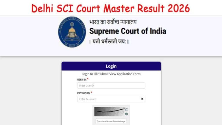 Delhi SCI Court Master Result 2026